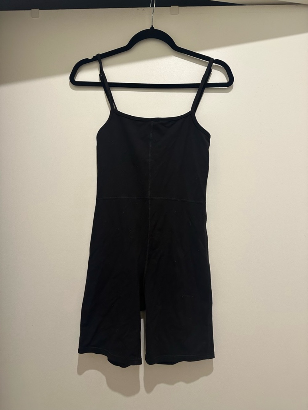 Black Sleeveless Workout Romper